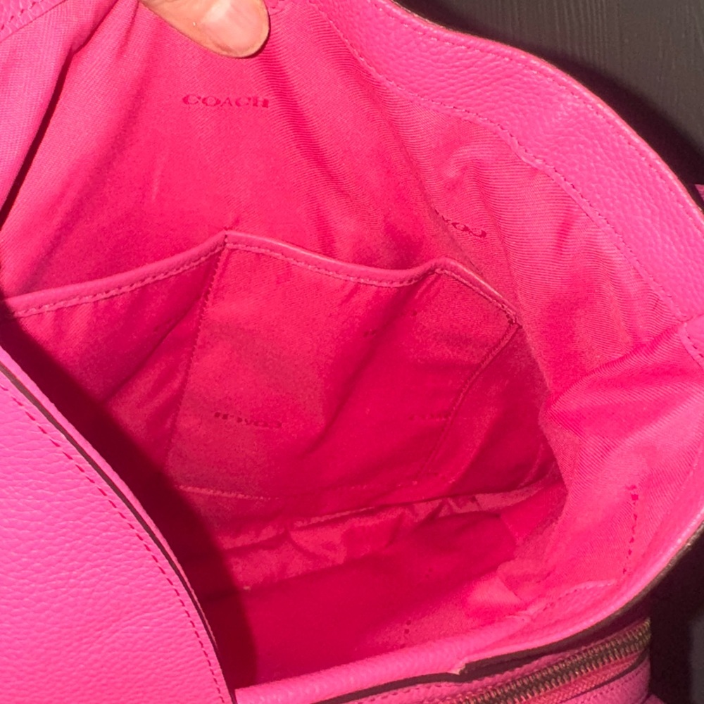 Coach Vibrant Pink Studded Shoulder Bag - Picture 6 of 7